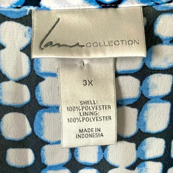 LANE BRYANT Women’s Blue Print Sleeveless V-Neck High-Low Lightweight Size 3X - Picture 6 of 6
